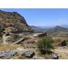 Upper fortress complex ruins on Acrocorinth
